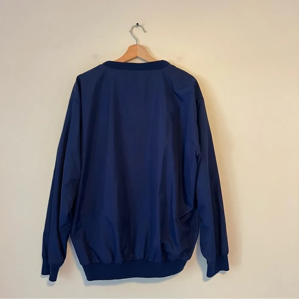 Vintage Polo Golf Ralph Lauren Navy Blue Pullover Windbreaker Size M Clubs Logo